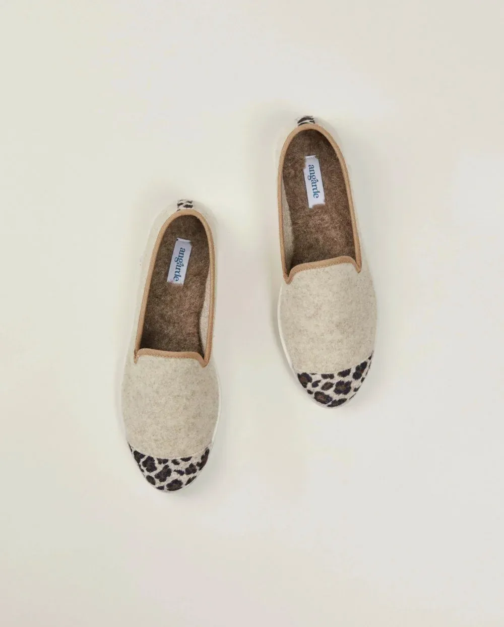 Chaussons slippers – beige léopard – Image 2