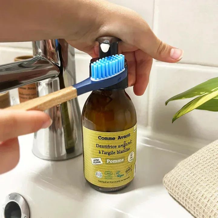 Dentifrice en pâte bio – goût pomme pour enfants – Image 2