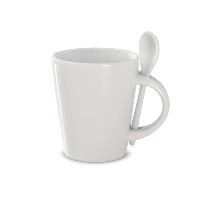 Mug en Céramique avec Petite Cuillère – 300ml